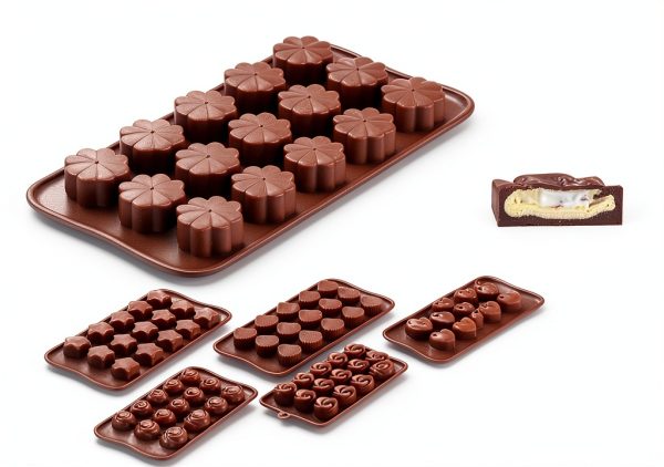 Mighty-X Chocolate Molds Silicone BPA Free 6 Designs-3