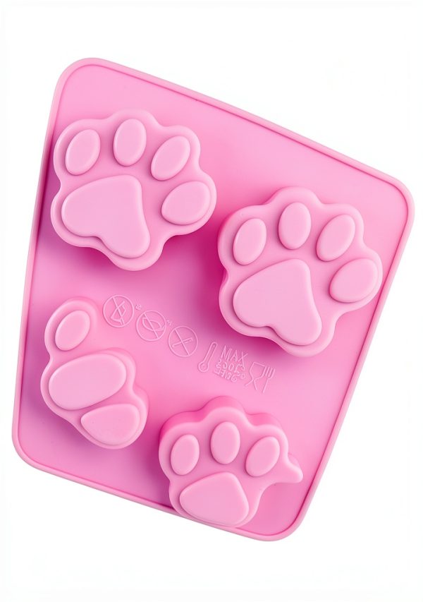 Chocolate Molds homEdge Silicone BPA Free Pet Paw Bone-3