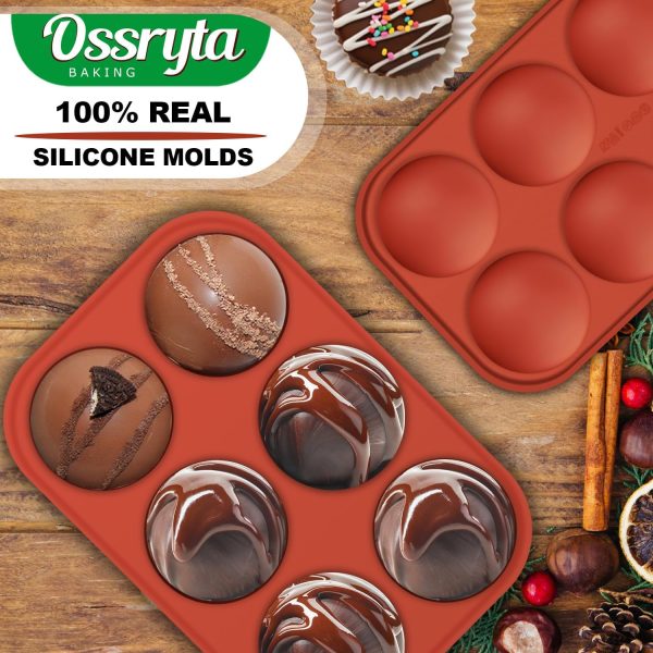 Ossryta Silicone Chocolate Molds Semi Sphere Paw Bone-1