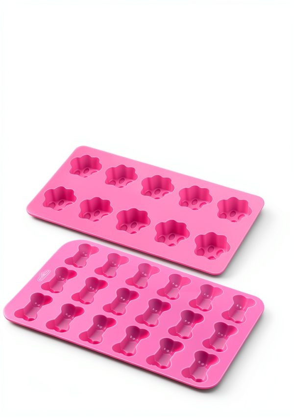 Winerming Silicone Chocolate Molds Paw Bone Design BPA Free-5