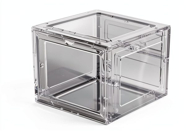 Attelite Clear Shoe Box Organizer Magnetic Door Stackable-1