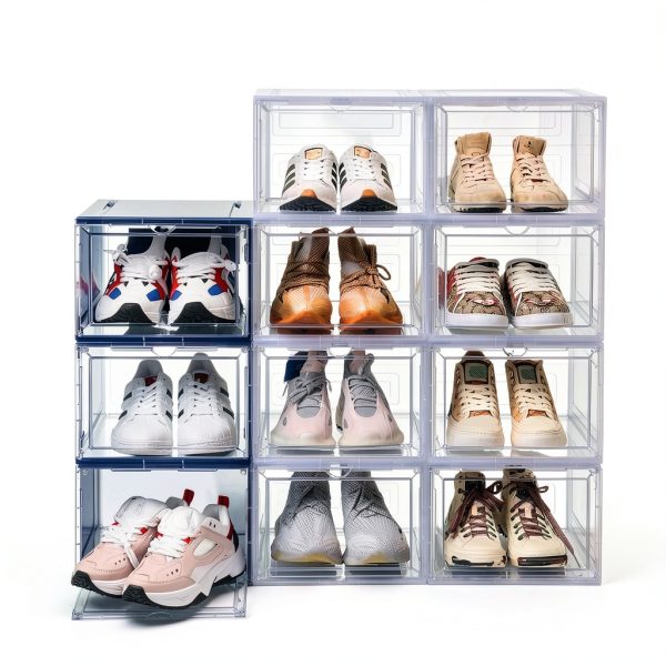 Attelite Clear Shoe Boxes Stackable Transparent Magnetic-3