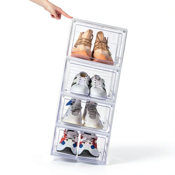 Attelite Clear Shoe Boxes Stackable Transparent Magnetic-1