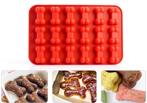 Chocolate Molds homEdge Silicone BPA Free Pet Paw Bone-1
