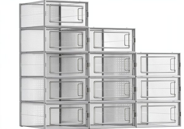 SONGMICS Transparent Shoe Box Set Modern Design-0