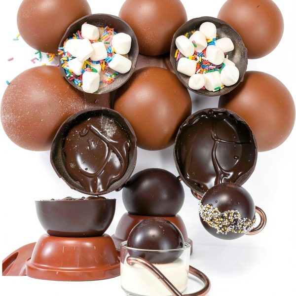 BAKER DEPOT Silicone Chocolate Molds Large Semi Sphere 2-2