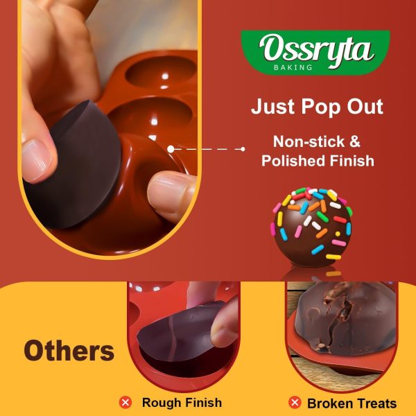Ossryta Silicone Chocolate Molds Semi Sphere Paw Bone-2