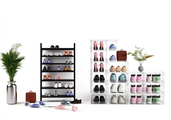 JWQ Acrylic Shoe Box Transparent Stackable Storage Organizer-7