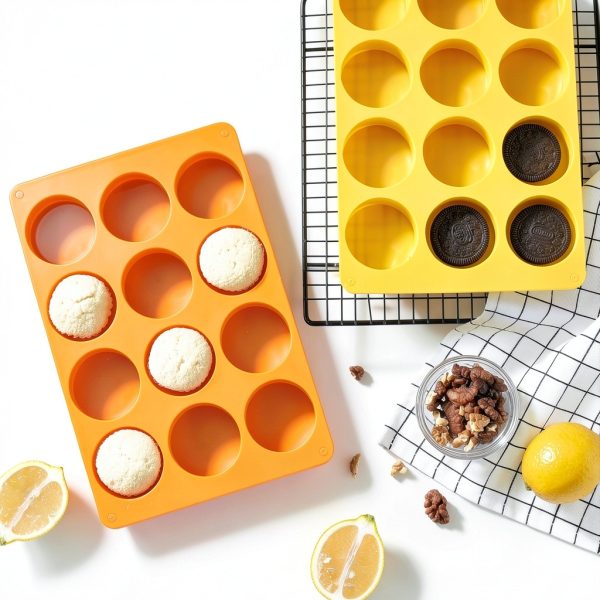 Ohola Silicone Chocolate Molds BPA Free Orange Yellow-6