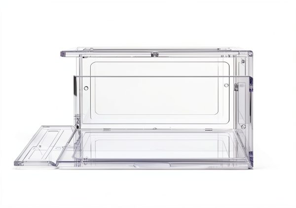 Attelite Clear Shoe Box Organizer Magnetic Door Stackable-4