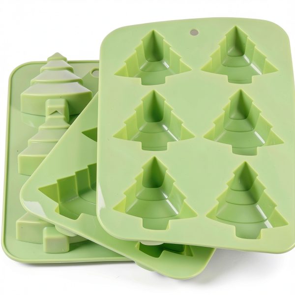 Yabber Christmas Tree Silicone Chocolate Molds Baking-0