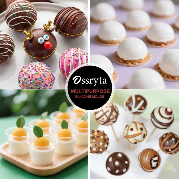 Ossryta Silicone Chocolate Molds Semi Sphere Paw Bone-6