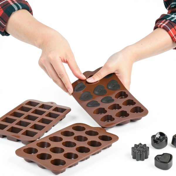 Puyeipt Silicone Chocolate Molds BPA Free 4 Piece Set-5