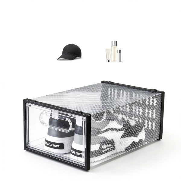 Clemate Clear Shoe Boxes Transparent Stackable Magnetic-1