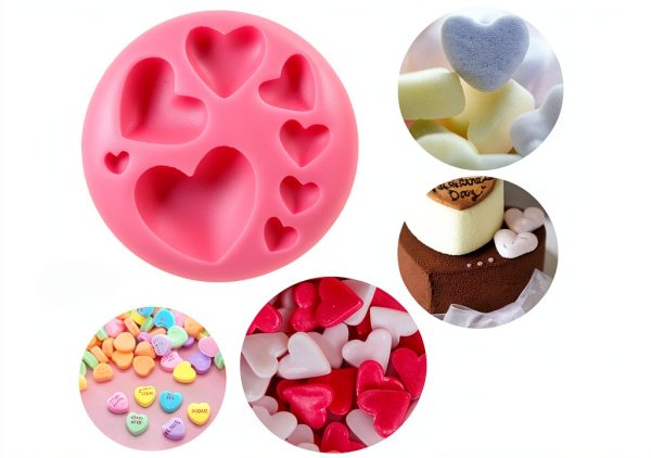 Heart Silicone Molds JEWMIA Chocolate Craft Baking Tools-3