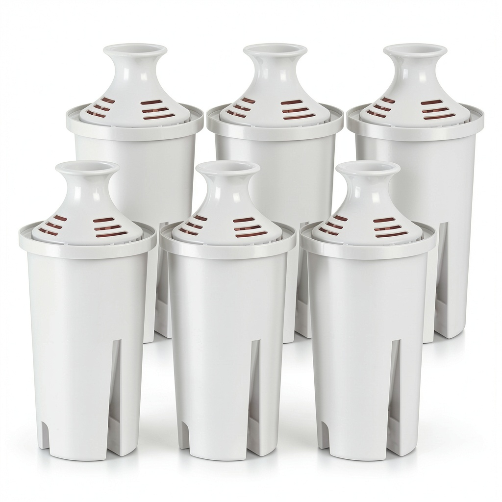 Molifal filter cartridge being installed in a Brita pitcher