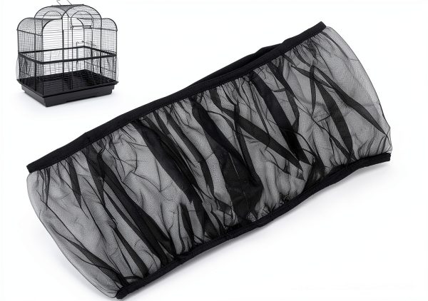 Bird Cage Seed Catcher Keep Floor Skirt Cover Easy to Gauze Cover-7