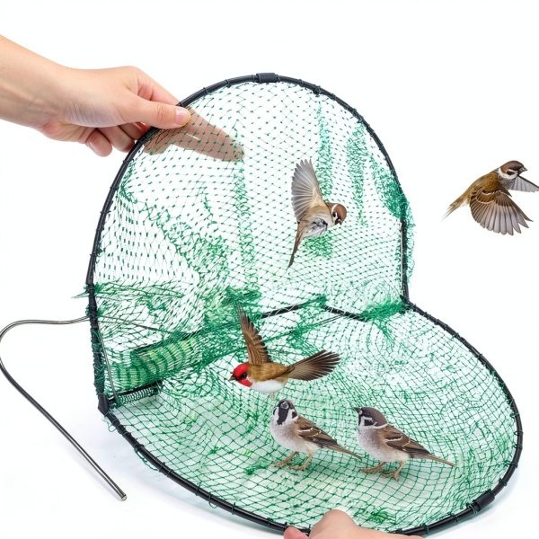 Bird Pigeon Trap Jauarta Live Net 30cm Steel Frame Poly Mesh-6