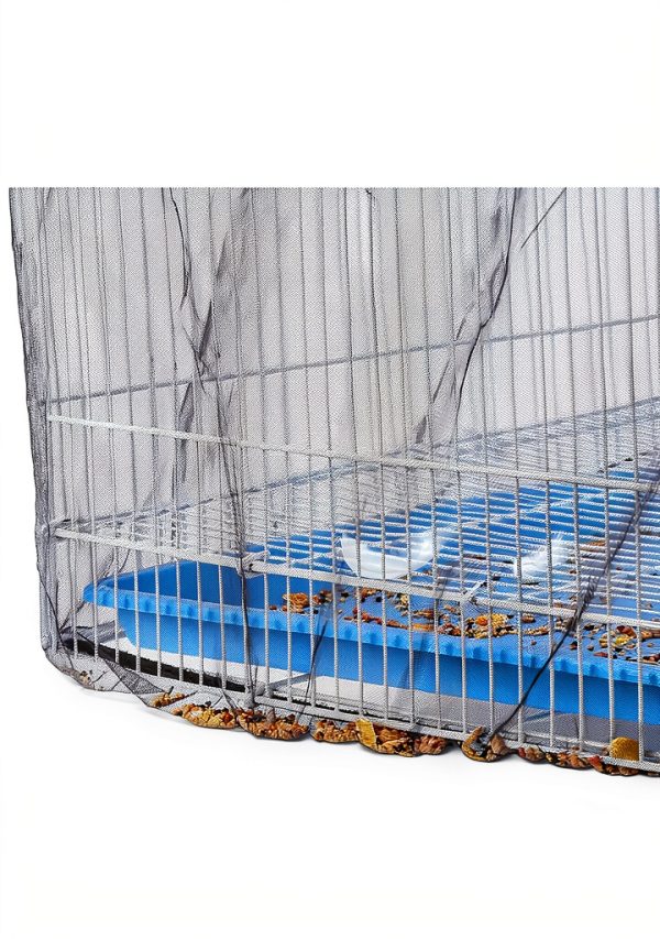 Mogoko Universal Bird Cage Seed Catcher Mesh Cover for Round Cages-4