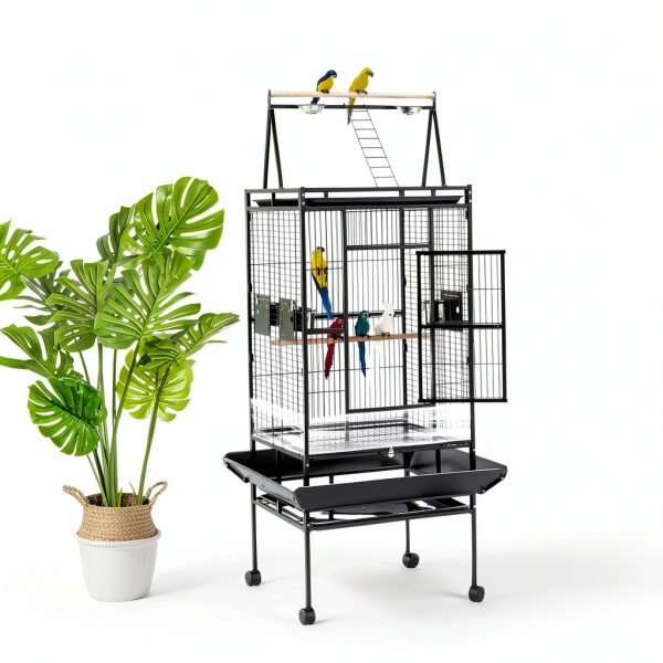 Bird Cage Seed Catcher Guard Hperu Transparent PVC 4-Piece Set-5