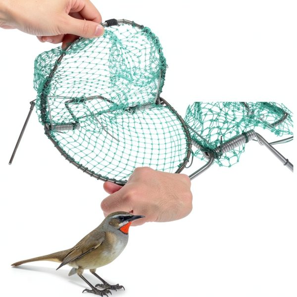 Bird Pigeon Trap Jauarta Live Net 30cm Steel Frame Poly Mesh-2