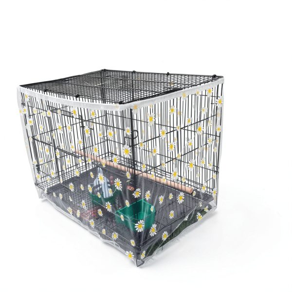 Adjustable Bird Cage Net Cover Birdcage Seed Feather Catcher Soft Skirt Guard Birdcage Nylon Mesh Netting forParrot Enclosures, Prevent Scatter and Mess (White 86.6 x 14.17 Inch/ 220x 36 cm)-6