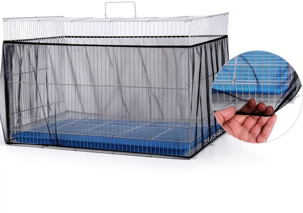 Mogoko Universal Bird Cage Seed Catcher Mesh Cover for Round Cages-3