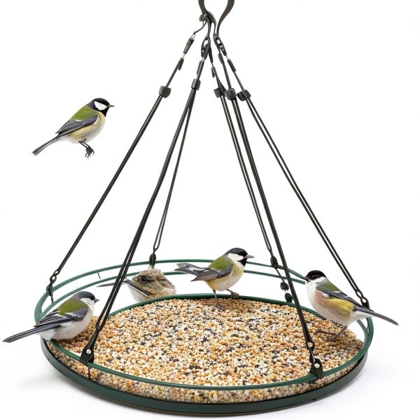 Bird Seed Catcher 30 Inch Large Round Hoop Platform by hhhlsl Brown-1