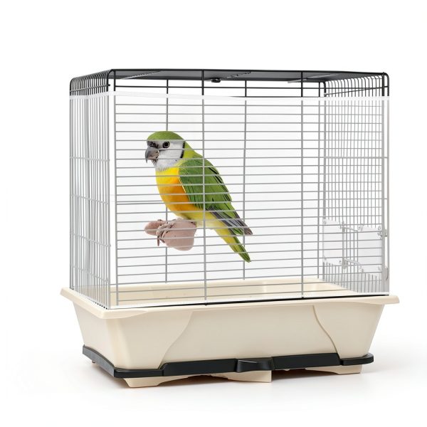 TIESOME 2 Pcs Universal Bird Cage Seed Catcher, Seed Catcher Guard Net Cover Adjustable Soft Airy Nylon Mesh Net Skirt Seed Guard for Parrot Parakeet Macaw African Round Square Cages (White)-6