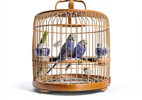 TIESOME 2 Pcs Universal Bird Cage Seed Catcher, Seed Catcher Guard Net Cover Adjustable Soft Airy Nylon Mesh Net Skirt Seed Guard for Parrot Parakeet Macaw African Round Square Cages (White)-4