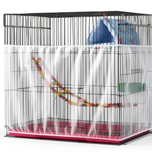 Large Bird Cage Net by Generic Soft Mesh White 86.6x15.7in-0