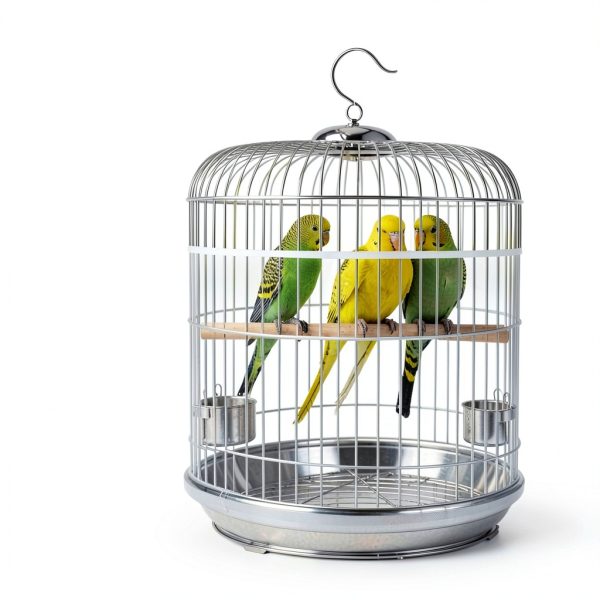 White Bird Cage Seed Catcher, Adjustable Net for Parrot Cages 40-68in-2