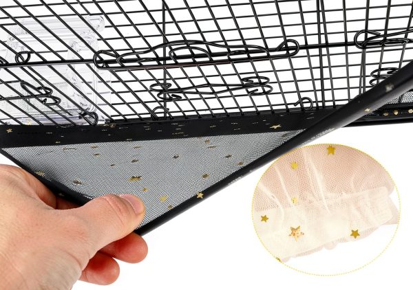 Bonaweite Large Mesh Bird Seed Catcher - 29.5" Cage Guard-3