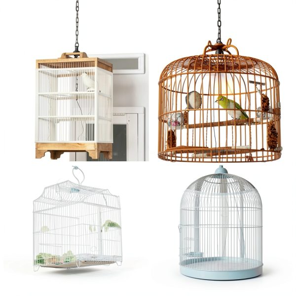 Large Bird Cage Net, Universal Adjustable Bird Cage Covers Mesh Polyester Birds Cages Seed Catcher Parakeet Cages Liners Birds Cagees Accessories for Birdcage Parakeet Parrot Enclosures (White)-4