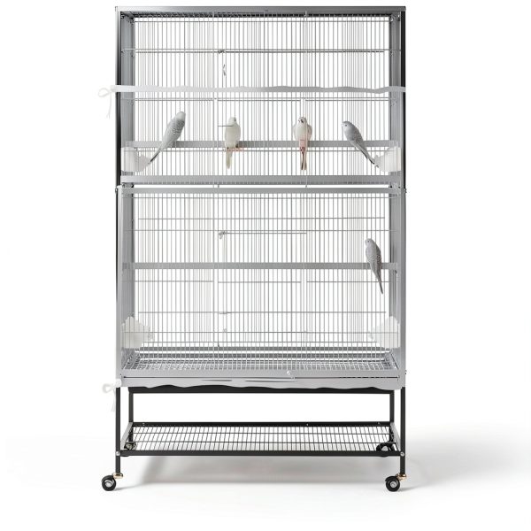 Large Bird Cage Seed Catcher, 31 x 118 inches Adjustable Large Bird Cage Cover Elastic Band Mesh Cages Cover Skirt Nylon Mesh for Parakeet Parrot Cages-6