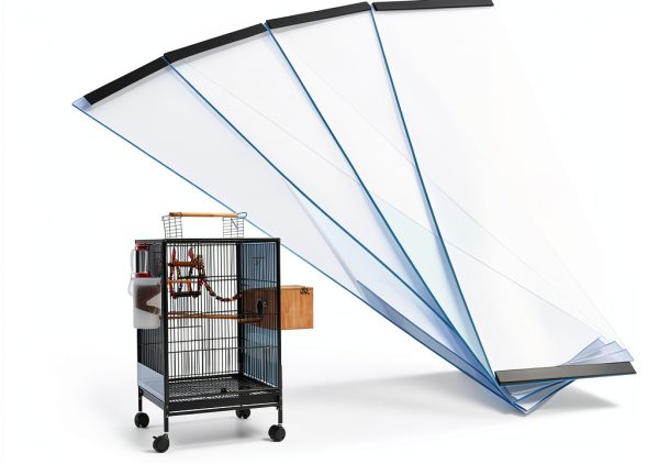 Bird Cage Seed Catcher Guard XJKLBYQ PVC Anti Scatter-0