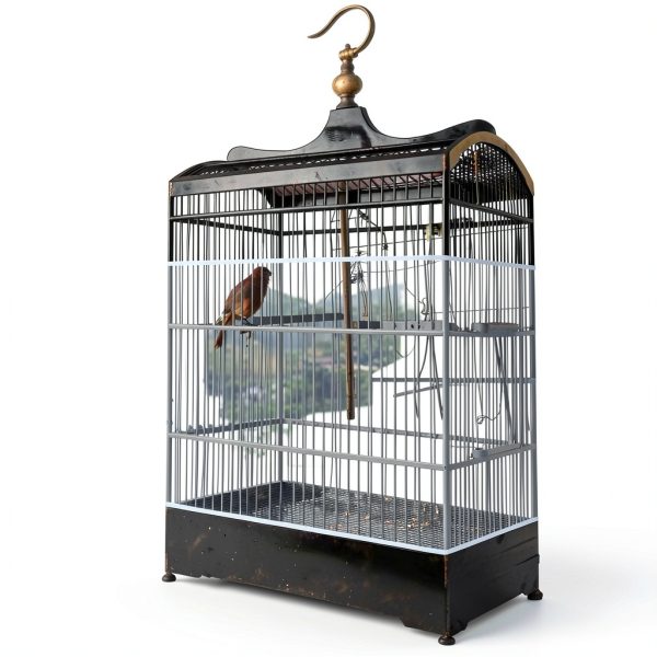 Large Bird Cage Net, Universal Adjustable Bird Cage Covers Mesh Polyester Birds Cages Seed Catcher Parakeet Cages Liners Birds Cagees Accessories for Birdcage Parakeet Parrot Enclosures (White)-6