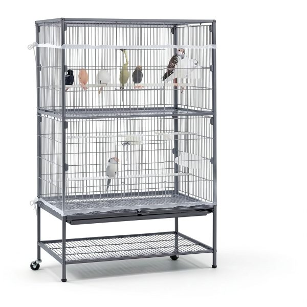 Large Bird Cage Seed Catcher, 31 x 118 inches Adjustable Large Bird Cage Cover Elastic Band Mesh Cages Cover Skirt Nylon Mesh for Parakeet Parrot Cages-5