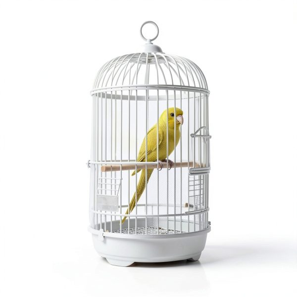 White Bird Cage Seed Catcher, Adjustable Net for Parrot Cages 40-68in-4