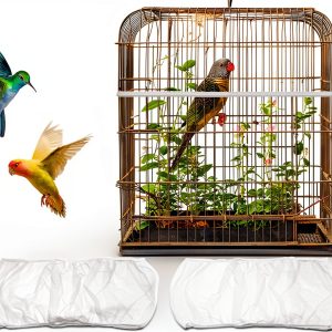 White Bird Cage Seed Catcher by Trinkrittey Adjustable Guard for Cages-0