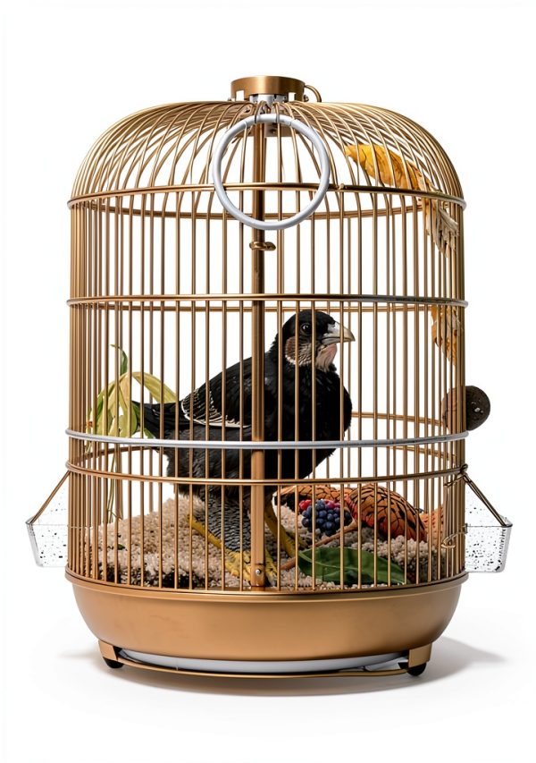 White Bird Cage Seed Catcher by Trinkrittey Adjustable Guard for Cages-4