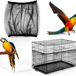Bird Cage Seed Catcher, Adjustable Bird Cage Cover Soft Nylon Mesh Skirt, Parrot Birdcage Net,Ventilate Dustproof Cover for Parrot Parakeet Macaw African (Black)-0