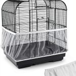 Birdcage Nylon Mesh Net Cover Guard for Parrots, Washable Seed Catcher-0