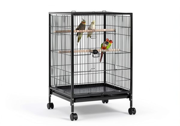 Large Bird Cage Net, Universal Adjustable Bird Cage Covers Mesh Polyester Birds Cages Seed Catcher Parakeet Cages Liners Birds Cagees Accessories for Birdcage Parakeet Parrot Enclosures (White)-2