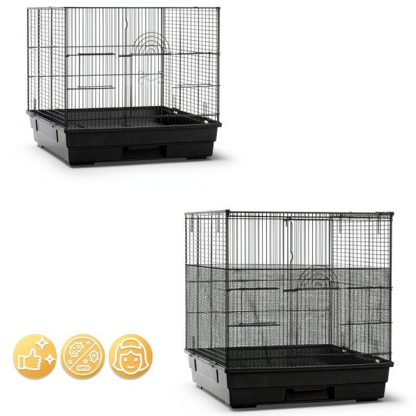 2 Pcs Bird Cage Cover - Bird Cage Seed Catcher Bird Net Bird Cage Skirt Nylon Nesh Bird Cage Net for Round Square Canary Parakeet Cockatiel Pigeon Budgie Quail Large Tall Big Bird Cage-4