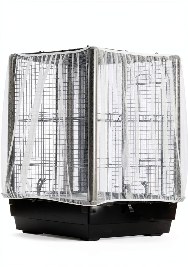 Large Bird Cage Net by Generic Soft Mesh White 86.6x15.7in-2