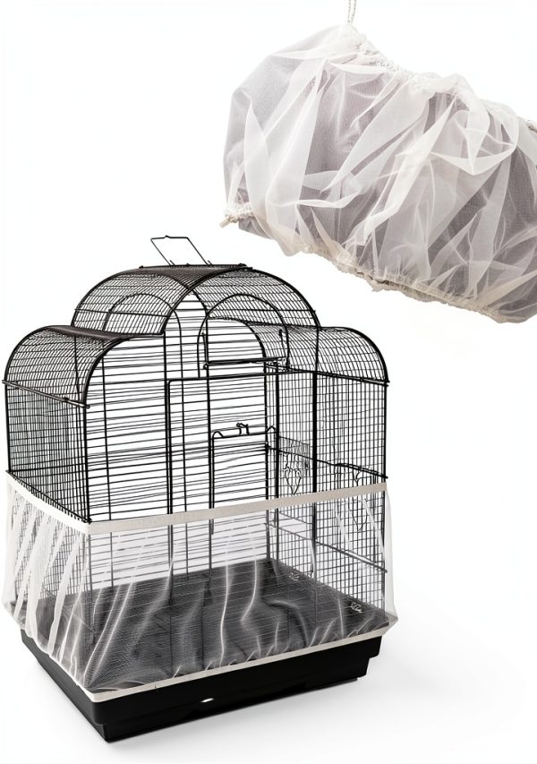 Bird Seed Guard ZOCONE 13×100 Stretch Mesh Net Cover White-0